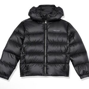 Marmot Kids Sz Large Black Guides Duck Down Hoody Jacket 700-Fill Insulated New